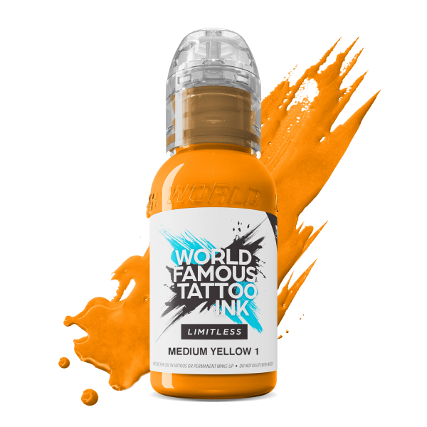 Medium Yellow 1 30ml  - World Famous Limitless Tattoo Ink