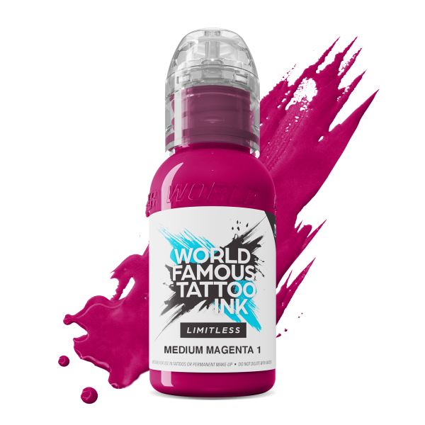 Medium Magenta 1 30ml  - World Famous Limitless Tattoo Ink